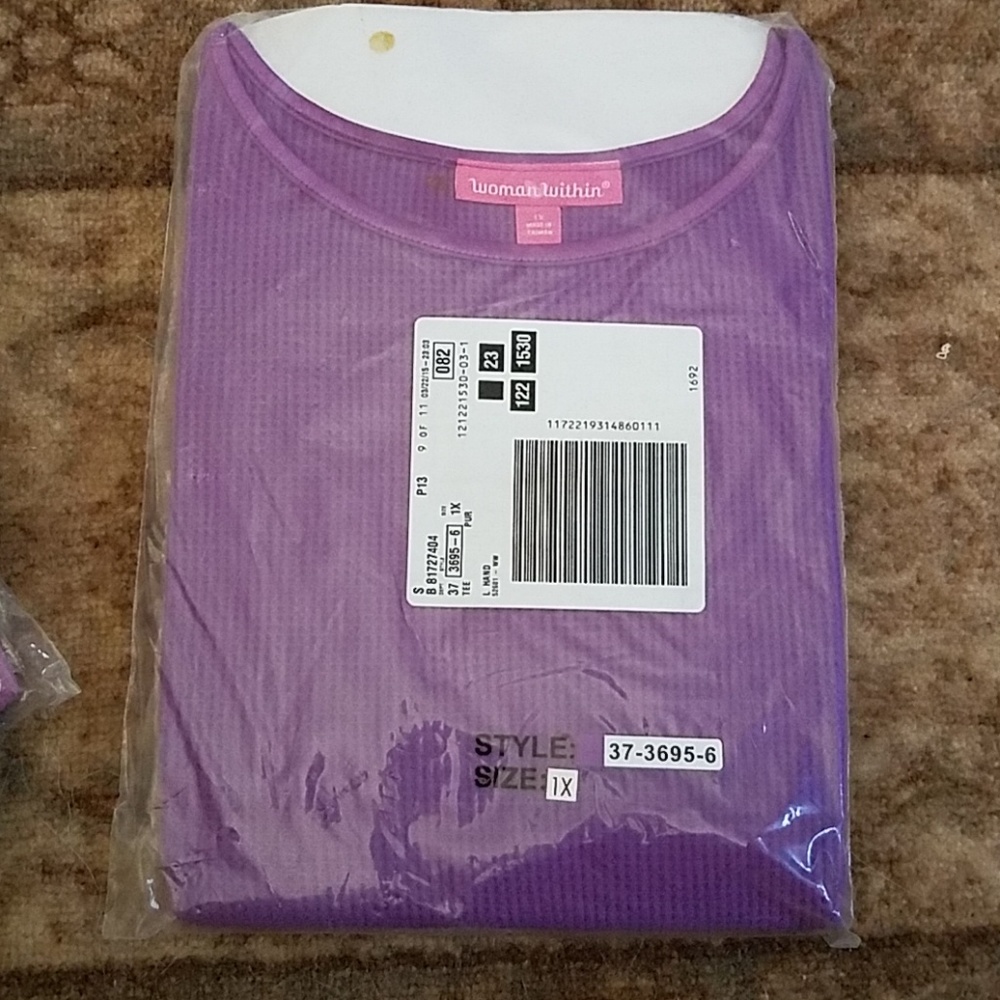 New Purple Thermal Sweatshirt Size 1x